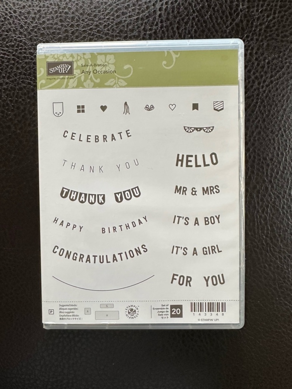 NWT Stampin’ Up! Any Occasion Stamp Set